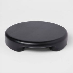 THRESHOLD NWT acacia modern elevated trivet -black -8”